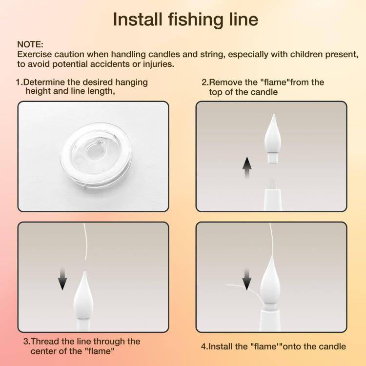 ✨ Magic Wand Flameless Floating LED Candles – 12-Pack Hanging Lights