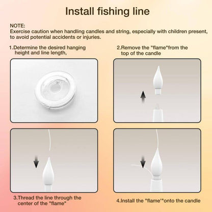 ✨ Magic Wand Flameless Floating LED Candles – 12-Pack Hanging Lights