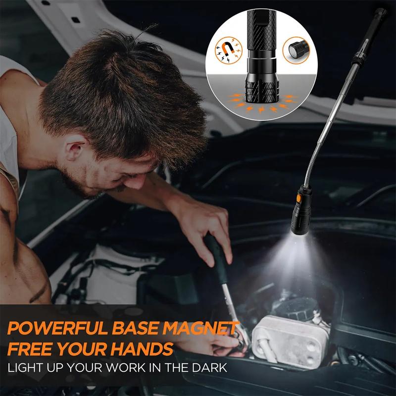 🧲🔦Extendable Magnetic Pickup Tool | LED Telescoping Magnet, Gifts for Men & Car Accessories 💝