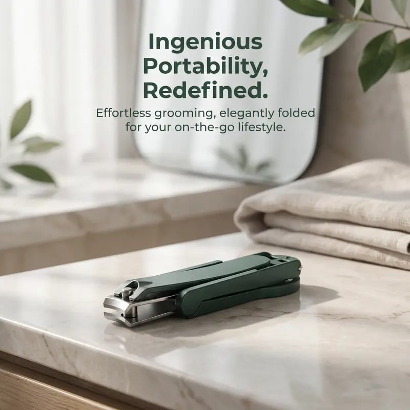 Foldable Magnifying Nail Clippers for Seniors & Thick Nails