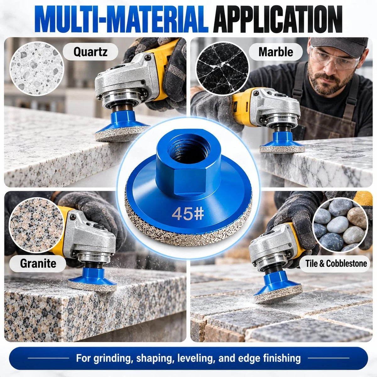 ⚡ Pro Diamond Grinding Disc Set | Countertop & Edge Restoration