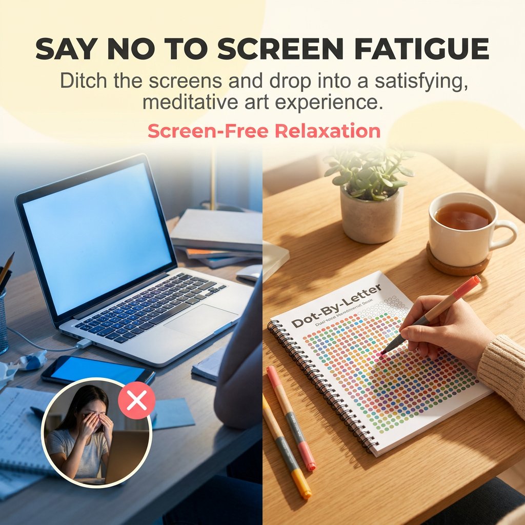 🎨📖Dot-By-Letter Mindful Coloring Kit - 🧠✨Stress Relief Dot Marker Art Set with 20 Hidden Scene(📦Buy 2 Free Shipping)
