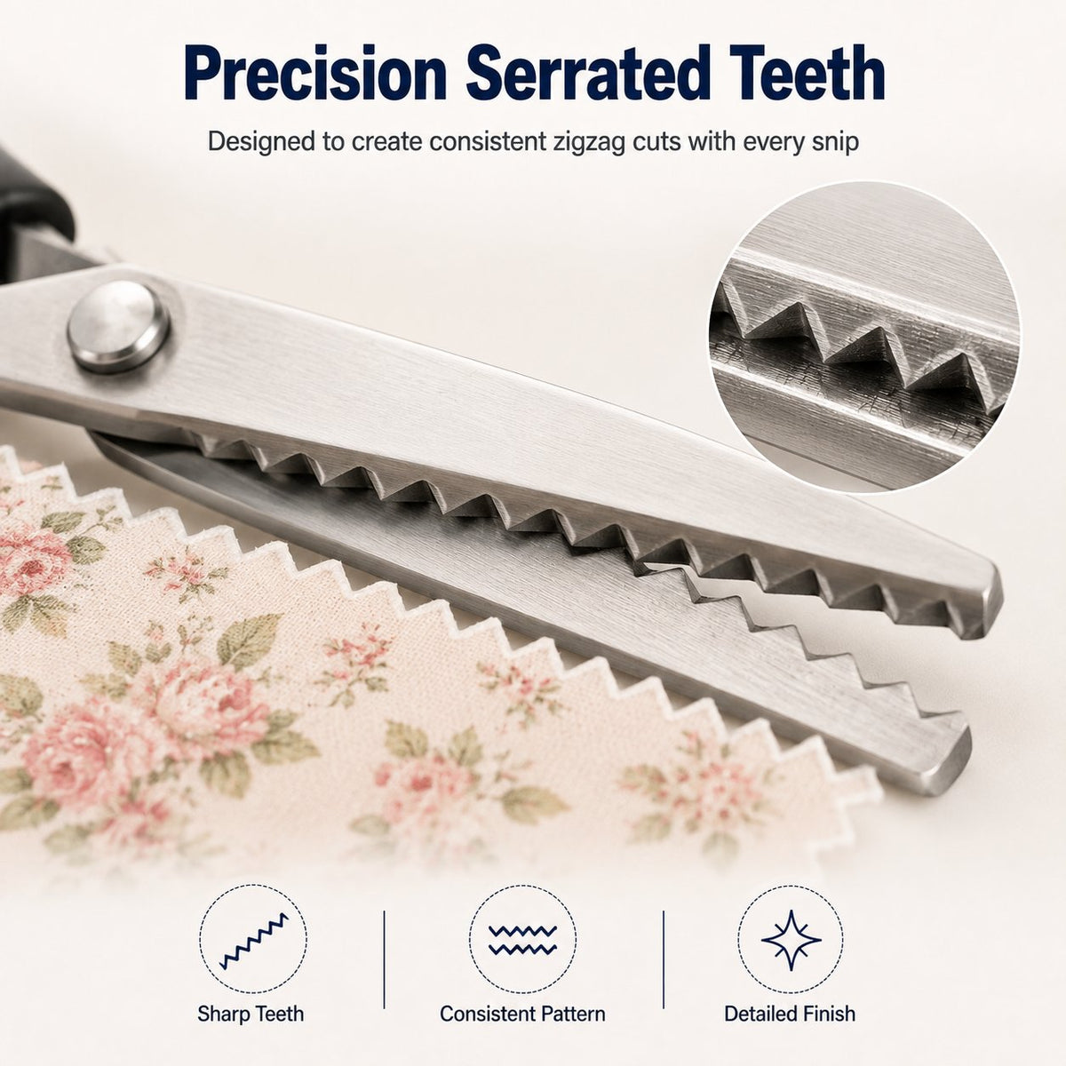 💥 LAST DAY 49% OFF✂️Stainless Steel Zig Zag Pinking Shears