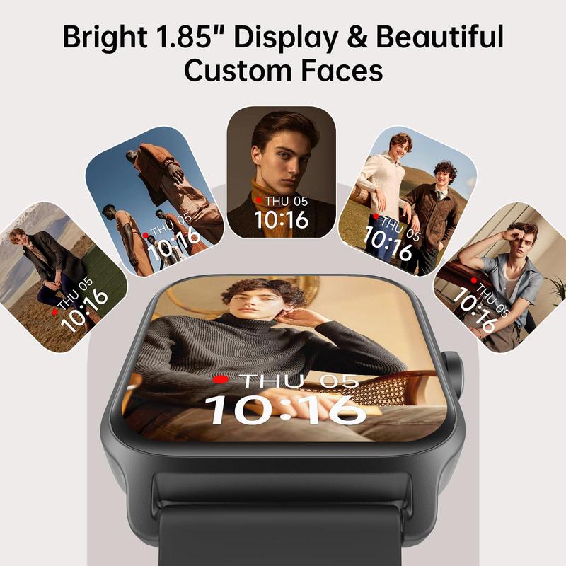 ⌚ Smart Touchscreen Fitness Watch – Steps, Alerts & Music Control
