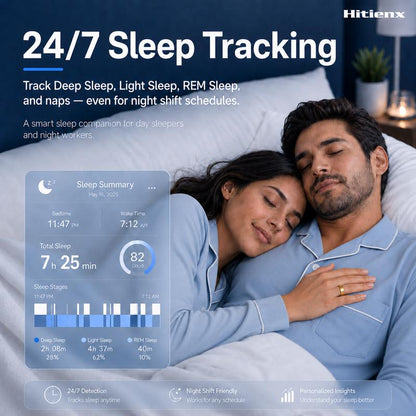 Hitienx Smart Ring 3, Fitness Tracker with 24/7 Sleep Tracking, Heart Rate