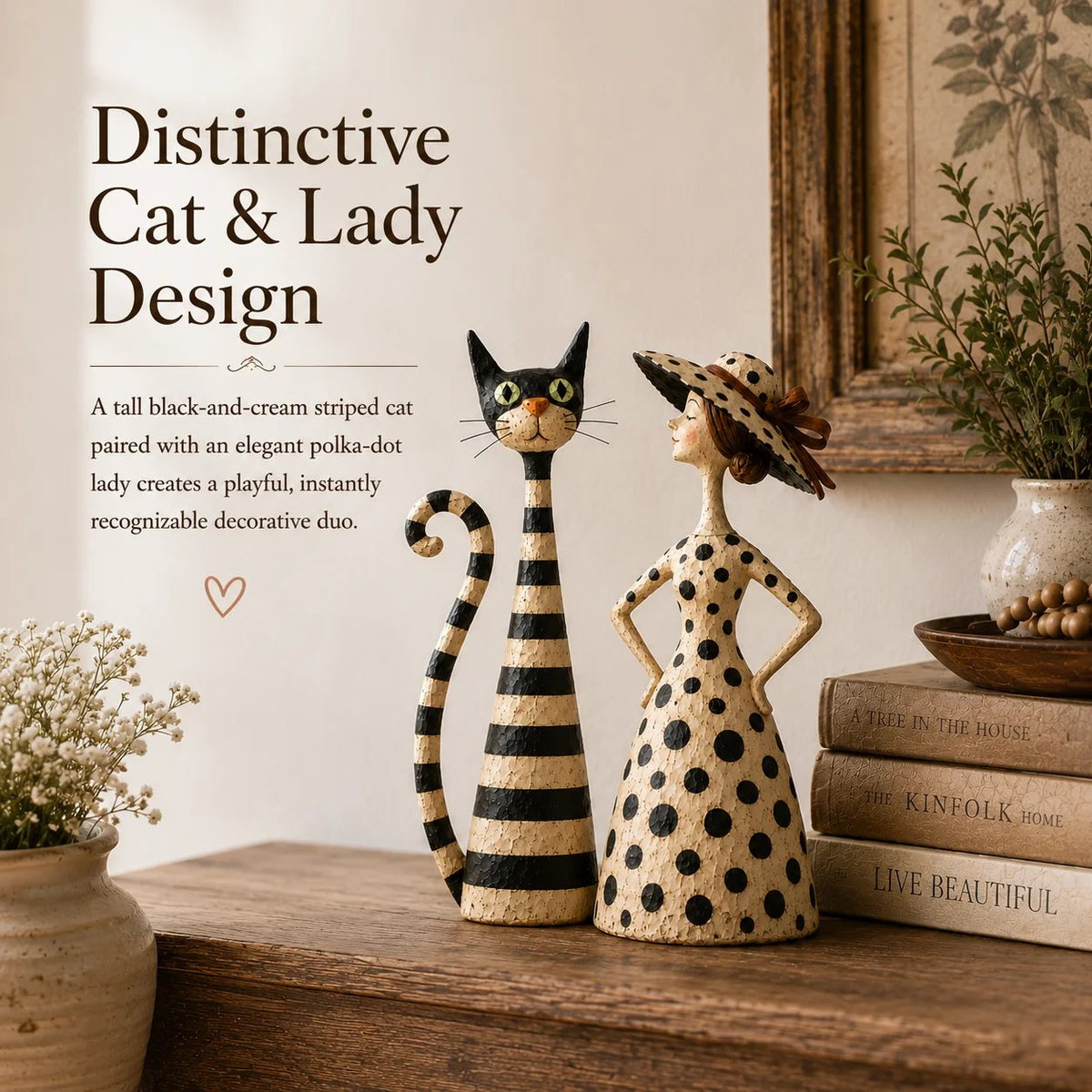 🔥Hot Sale 50% OFF🔥 - Vintage Cat & Lady Sculptures
