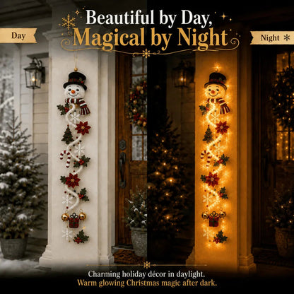 🎄Glowing Christmas Door Hanger | 6 Festive Lighted Designs with Warm Glow, Dimensional Details & Space-Saving Vertical Décor ✨