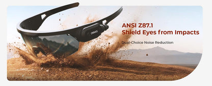 ⚡Hot Sales 49% OFF🔥ANSI Z87.1 Certified Anti-Fog Safety Goggles with Built-in NRR 32dB Noise Reduction Plugs, 3 Interchangeable Lenses, UV400 Sun Block