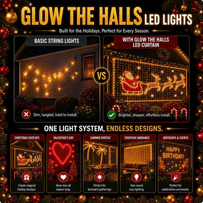 400 Leds RGB Smart Curtain Fairy Lights with Remote