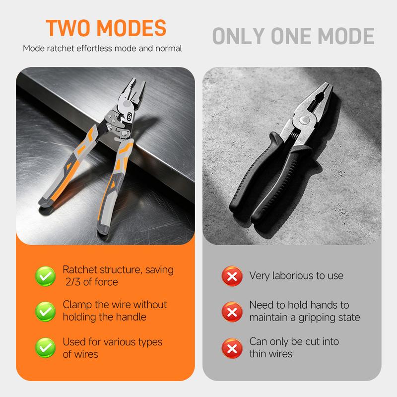 🔧 Self-Locking Ratchet Pliers – Heavy-Duty Grip & Cutter