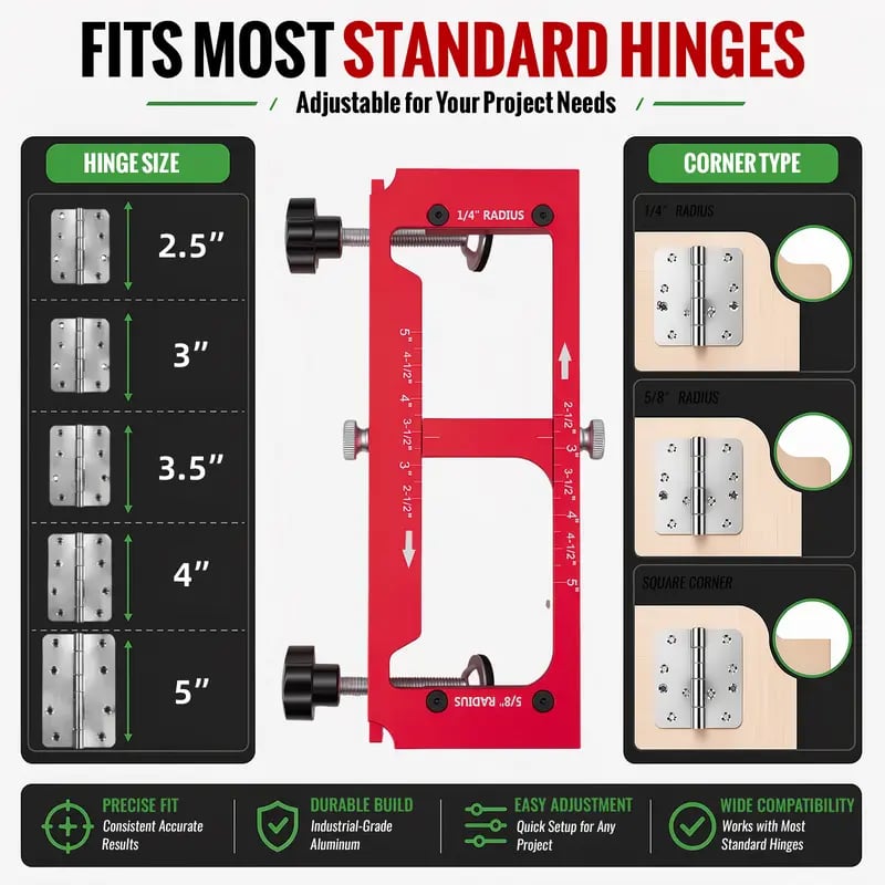 🚪 Door Hinge Cut Out Tool for Door & Cabinet Hinges