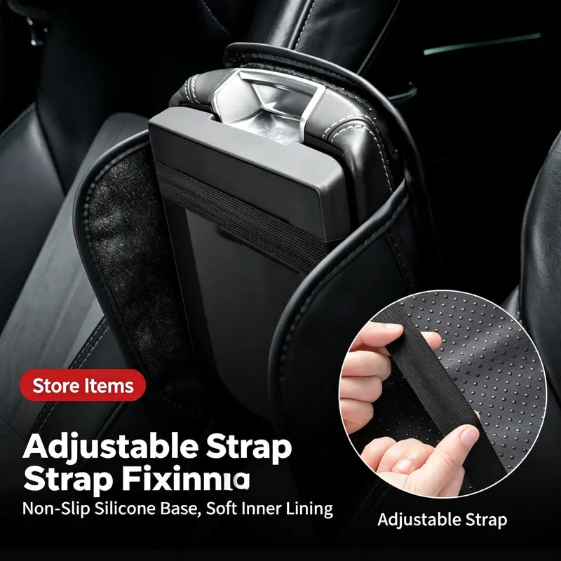 ✨ Car Armrest Cushion & Storage Organizer – Non-Slip Comfort Cover