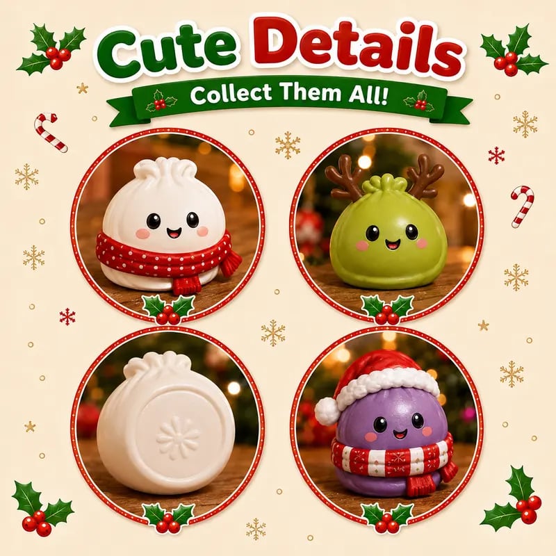 ⚡Hot Sales 49% OFF🔥24-Day Mini Squishies Countdown Calendar – Glitter Dumpling Squeeze Toys for Daily Surprises, Stress Relief & Collectible Fun