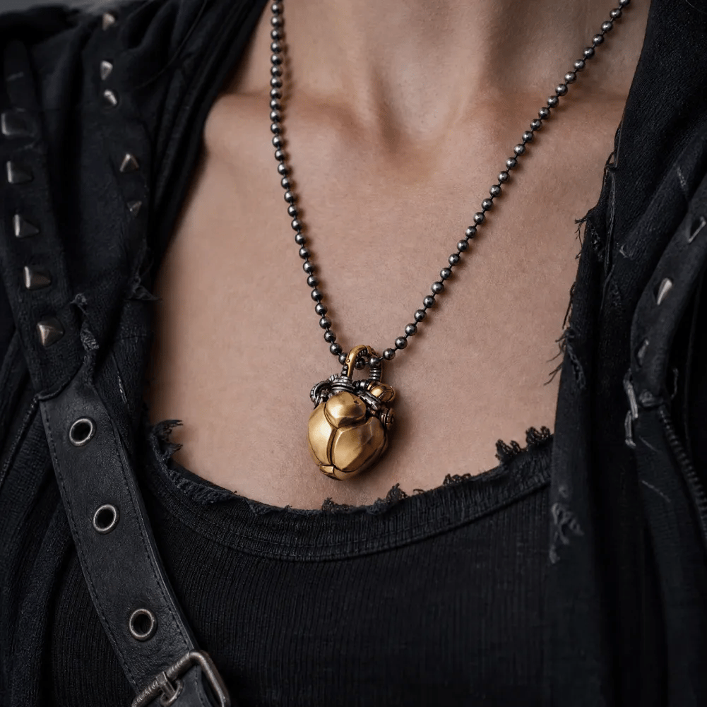Industrial Mechanical Kinetic Pendant — Living Steampunk Art