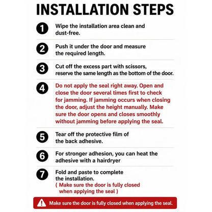 🚪 Triple-Seal Under Door Draft Stopper – Noise Reduction, Weather Protection & Energy-Saving Seal
