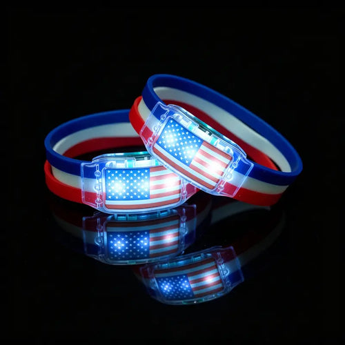 🏆 LED Flag Wristbands – Light Up Your Team Spirit Anywhere!