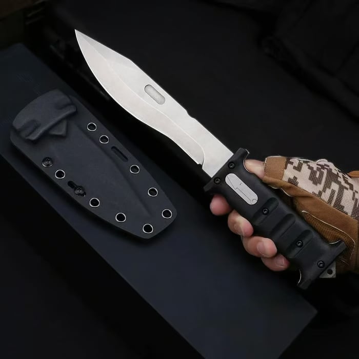 D2 Button Lock Folding Knife