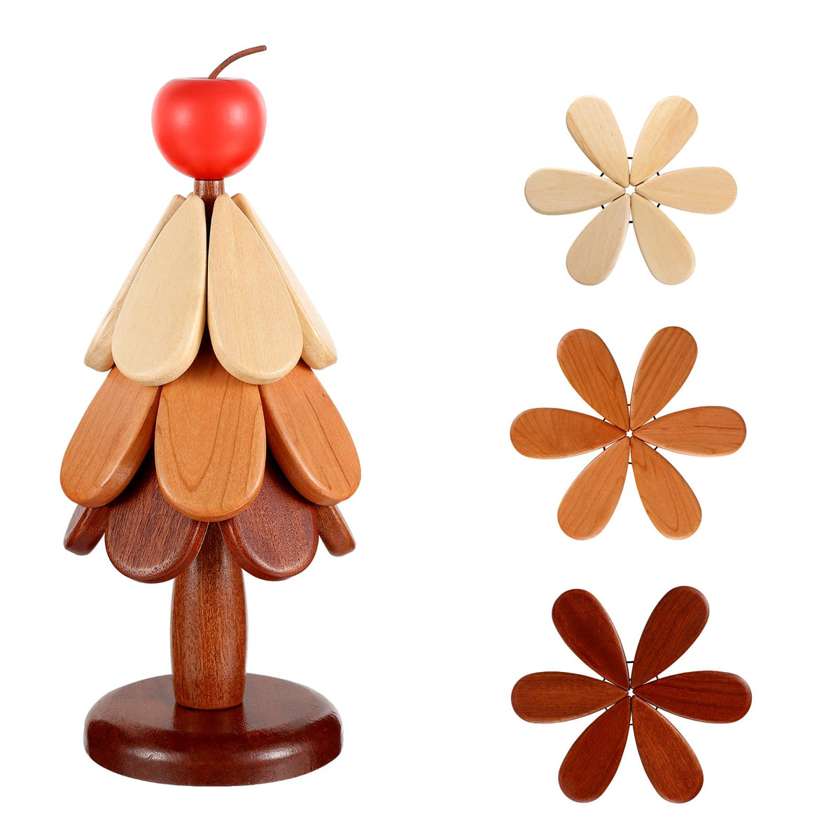 🎄 Christmas Tree Wooden Trivet Set – A Festive Touch for Every Table🎁✨