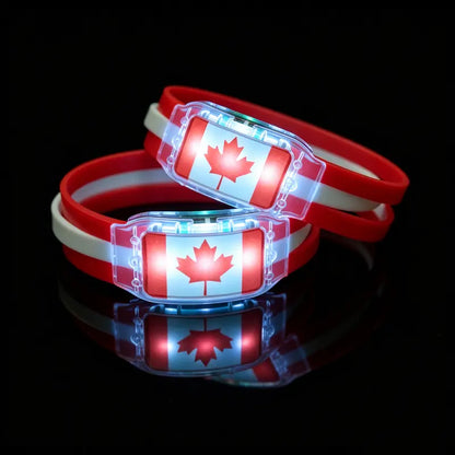🏆 LED Flag Wristbands – Light Up Your Team Spirit Anywhere!