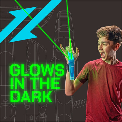 🕷 Rechargeable Wrist String Launcher with UV-Reactive & Glow-in-the-Dark Strings for Kids & Adults 🎁