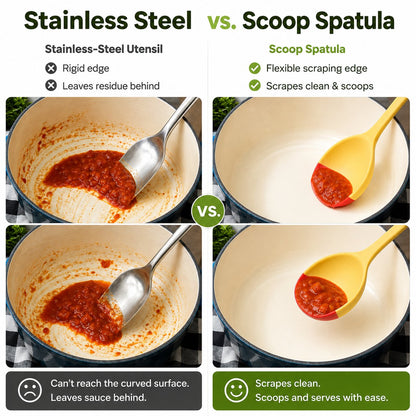 2-in-1 Silicone Scoop Spatula