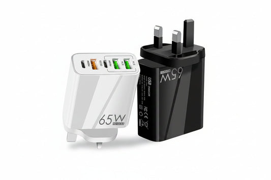 ⚡65W 5-Port Fast Charger｜PD QC Multi USB C Wall Charger