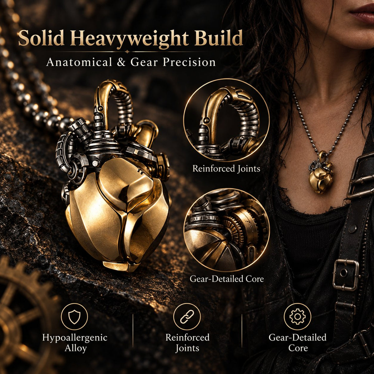 Industrial Mechanical Kinetic Pendant — Living Steampunk Art