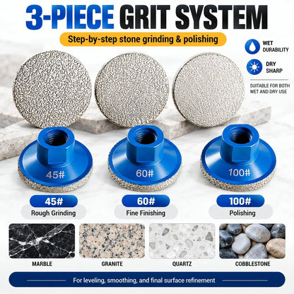 ⚡ Pro Diamond Grinding Disc Set | Countertop & Edge Restoration