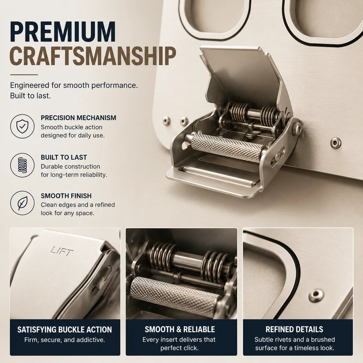 💯✈️ Aviation Style Key Holder – Buckle-Inspired Wall Mounted Key Organizer for Entryway & Home