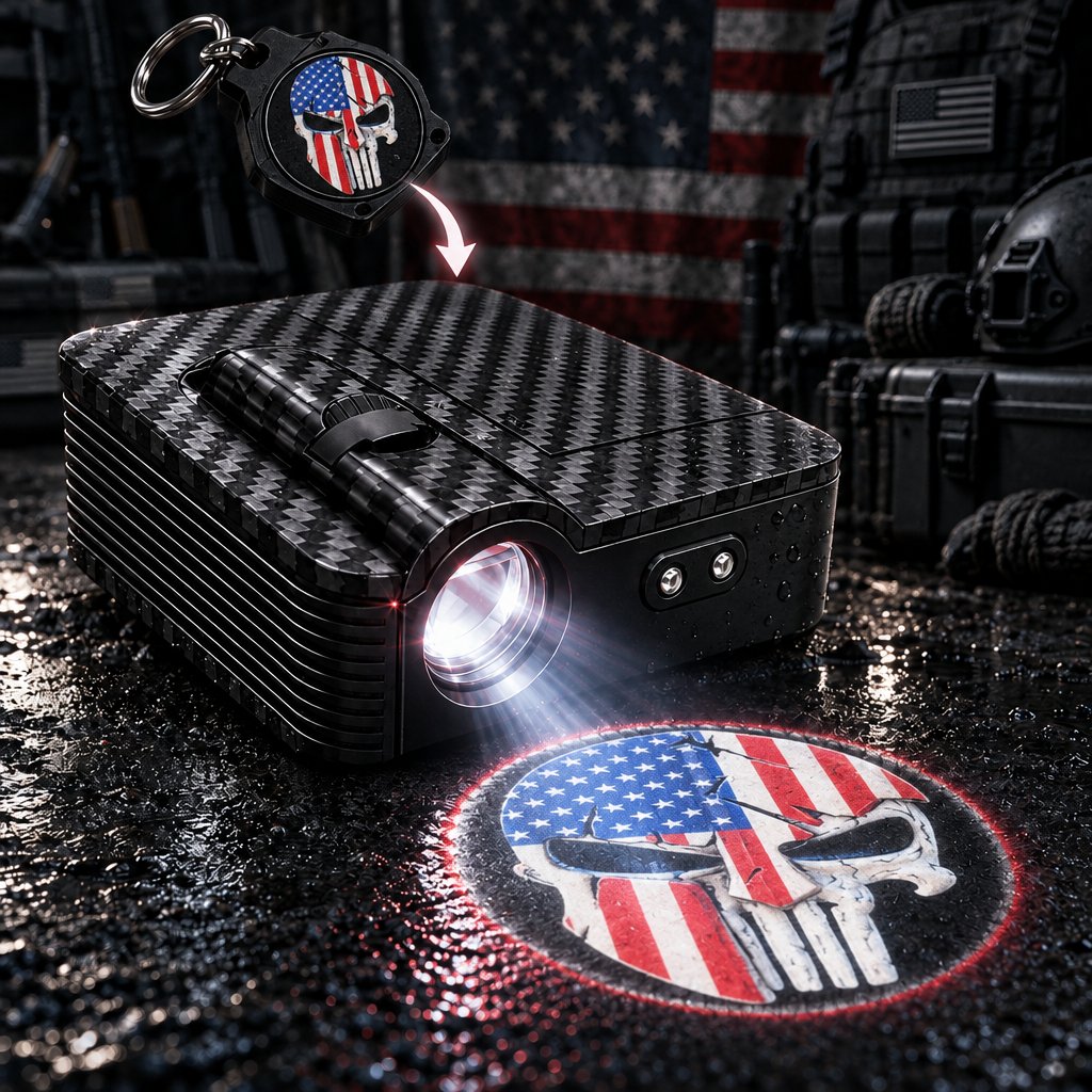 🔥LAUNCH SALE — 49% OFF⏰🎖️Custom Military Door Projector | HD Ground Logo Light ✨