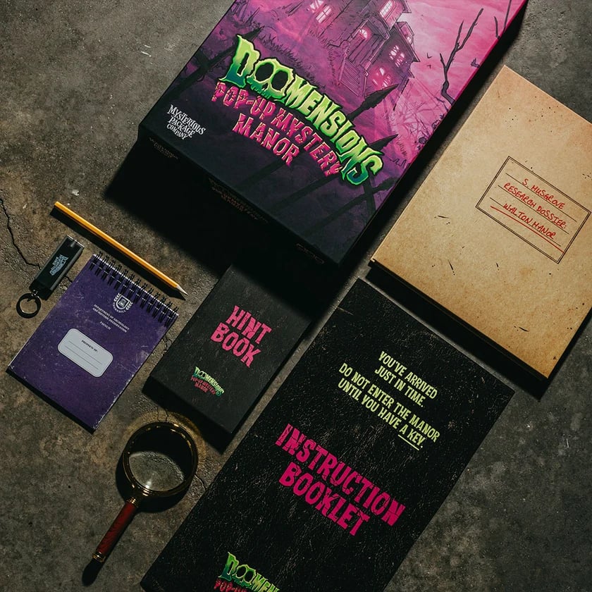 🕵️Doomensions: Mystery Manor — 3D Haunted Mansion Puzzle Experience | An 8–12 Hour Paranormal Escape-Room Adventure for 1–4 Investigators, Ages 14+