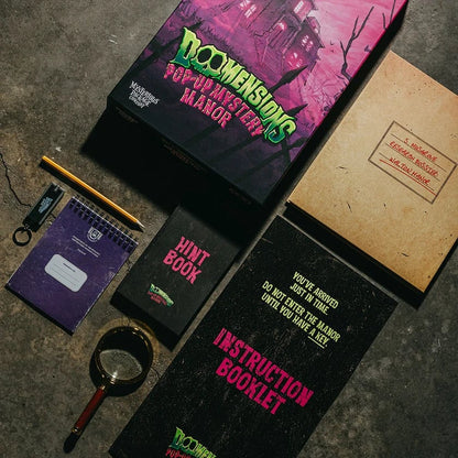 🕵️Doomensions: Mystery Manor — 3D Haunted Mansion Puzzle Experience | An 8–12 Hour Paranormal Escape-Room Adventure for 1–4 Investigators, Ages 14+