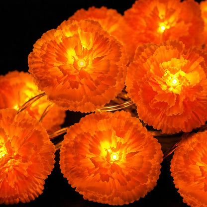 🎃🌼 3M Marigold LED Garland for Halloween & Day of the Dead