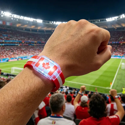 🏆 LED Flag Wristbands – Light Up Your Team Spirit Anywhere!