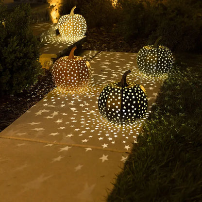 🎃✨ Light-Up Stargazer Metal Pumpkin – Magical Indoor & Outdoor Fall Decor