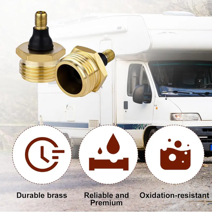 2-Pcs Brass RV Blow Out Plugs with Drain Valve