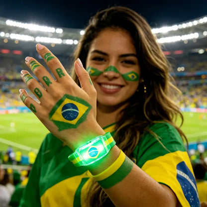 🏆 LED Flag Wristbands – Light Up Your Team Spirit Anywhere!
