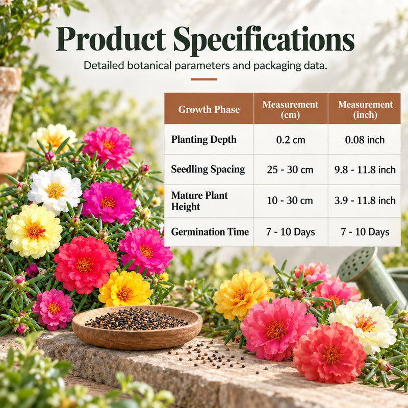 Portulaca planting specifications