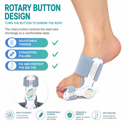 Adjustable Bunion Corrector with Rotary Knob(2pcs)