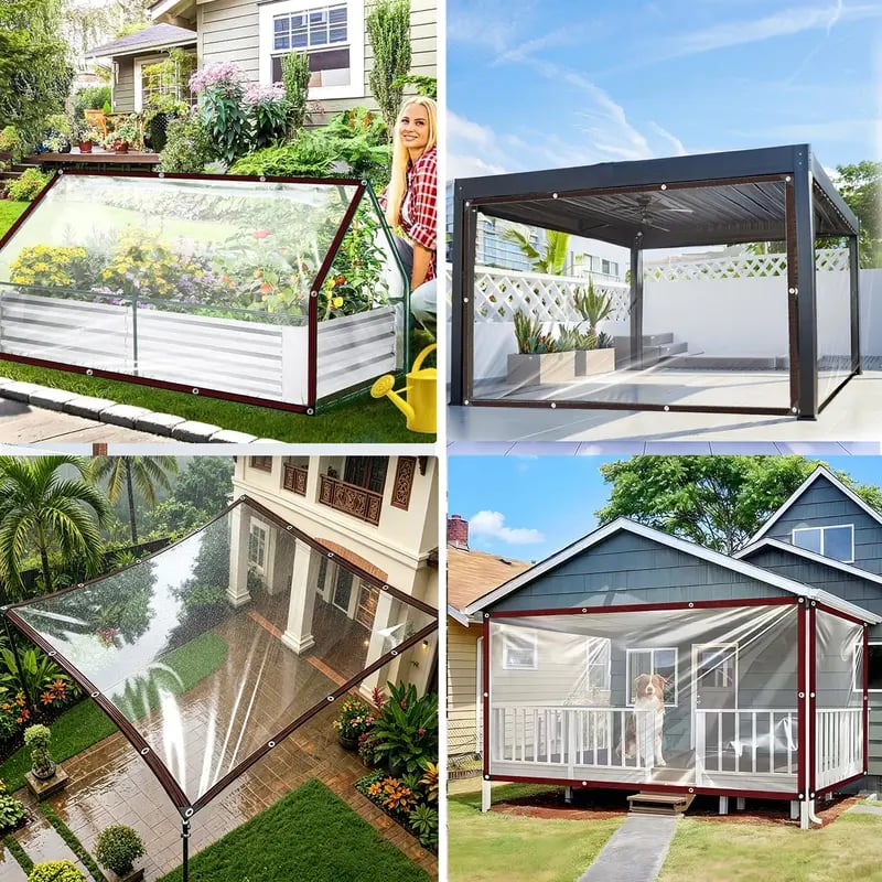 ⏰Limited Stock 49% OFF🌞💦🌊 Transparent Outdoor Protection System—Outdoor Cover with Metal Grommets💧