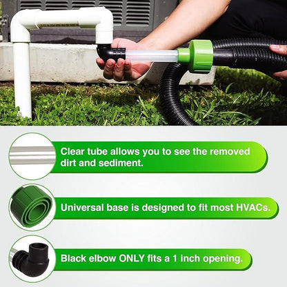💚 EZVac Universal AC Condensate Drain Line Vacuum Adapter