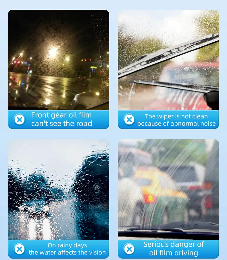🚗✨Crystal Clear Vision in Seconds! Powerful Glass Cleaner & Oil Film Remover for Cars 💦🪟
