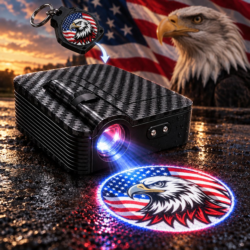 🔥LAUNCH SALE — 49% OFF⏰🎖️Custom Military Door Projector | HD Ground Logo Light ✨