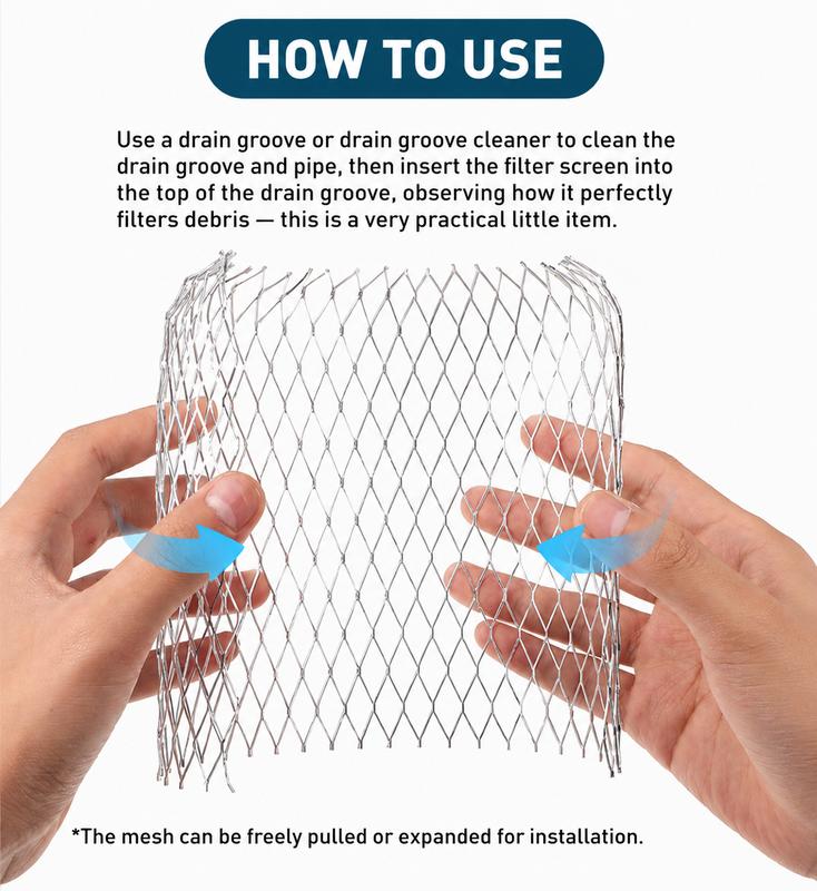 Hands adjusting flexible aluminum gutter guard mesh for installation