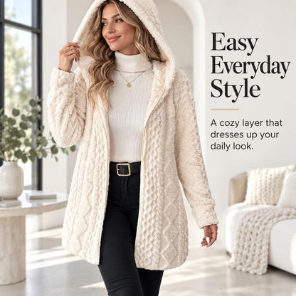 Soft Plush Hooded Cardigan