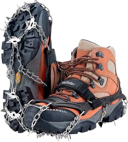 Lightweight Crampons Anti-Slip Traction Snow Grips  Ice Cleats for Shoes and Boots