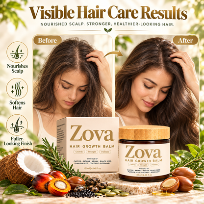 🌿✨ Nourish Your Scalp, Love the Look of Your Hair – Zova Botanical Hair Balm
