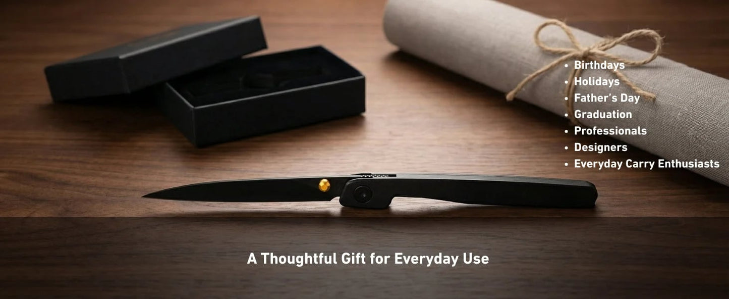 🔥Last Day Sale 50% OFF🎉Lanky Liner Lock Front Flipper Knife Black Aluminum Handle