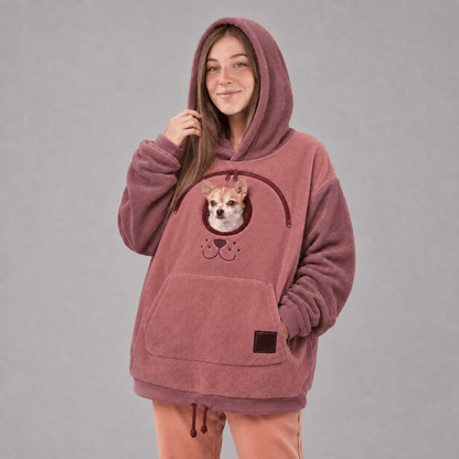 🐾 Cozy Pet Carrier Hoodie — Built-In Pouch for Cats & Small Dogs