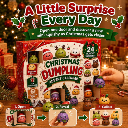 🎅 CHRISTMAS SPECIAL | 24 Days of Mini Squishies – Cute 2026 Advent Calendar with Daily Dumpling Surprises